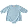 Winnie + Crew Kids'  Harley Pocket Romper In Blue