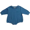 Winnie + Crew Kids'  Harley Pocket Romper In Blue