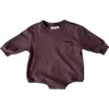Winnie + Crew Kids'  Harley Pocket Romper In Burgundy