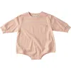 Winnie + Crew Kids'  Harley Pocket Romper In Pink