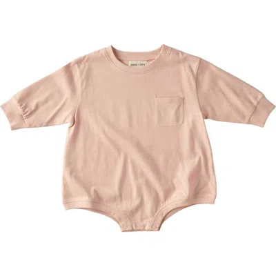 Winnie + Crew Kids'  Harley Pocket Romper In Pink