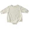 Winnie + Crew Kids'  Harley Pocket Romper In White