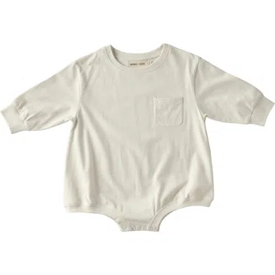 Winnie + Crew Kids'  Harley Pocket Romper In White