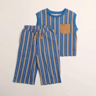 Winnie + Crew Kids'  Jensen Set In Blue