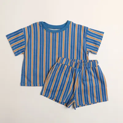 Winnie + Crew Kids'  Toby Set In Blue
