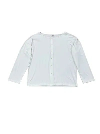 Winnie Long Sleeve T-shirt Cream In Blue