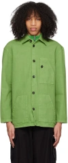 Winnie New York Green Spread Collar Jacket In Green