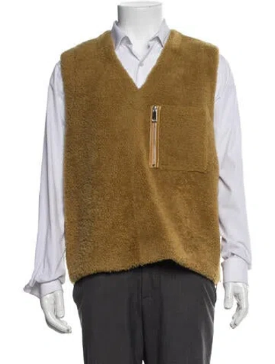 Pre-owned Winnie New York Leather Vest In Yellow
