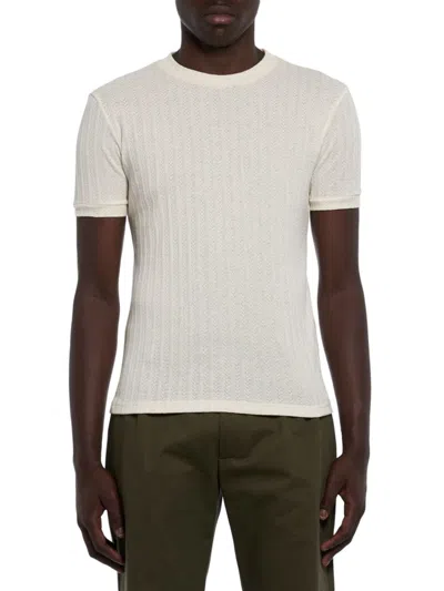 Winnie New York Striped Cotton-blend Jersey T-shirt In Off White