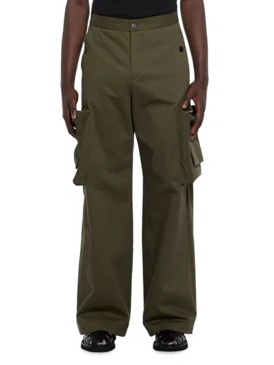 Winnie New York Men's Gabriel Straight-leg Cargo Trousers In Forest Green