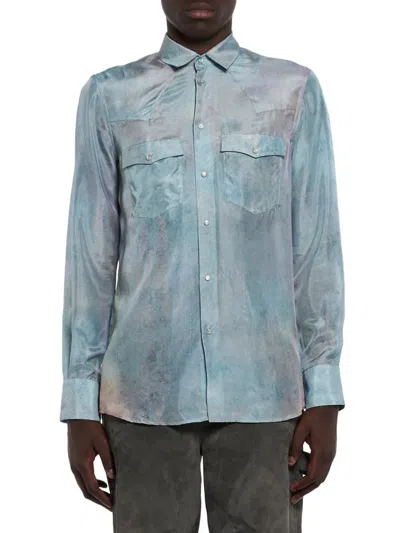 Winnie New York Men's Matthew Abstract Long-sleeve Shirt In Blue