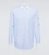 Winnie New York Striped Cotton Poplin Shirt In Light Blue