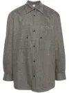 Winnie Ny Herringbone-pattern Mélange Shirt In Grey