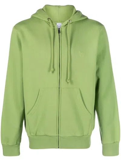 Winnie Ny Pouch-pocket Zip-up Hoodie In Green