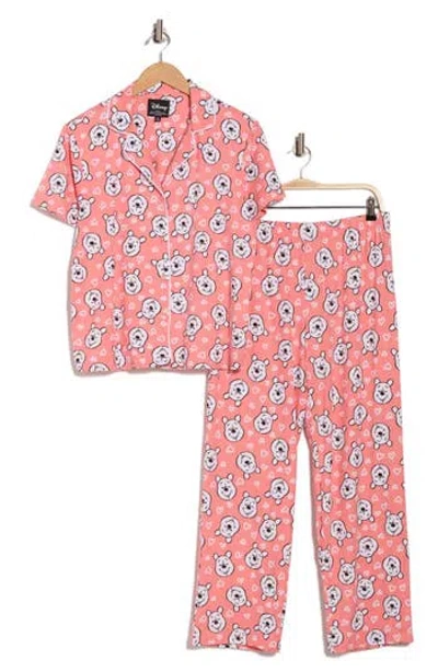 Winnie The Pooh Long Pajamas In Pink