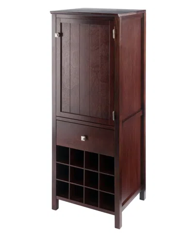 Winsome Brooke Jelly 47.44" Wood 3-section Cupboard In Brown