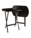 Winsome Cade 2-piece Wood Oversize Snack Table Set In Coffee