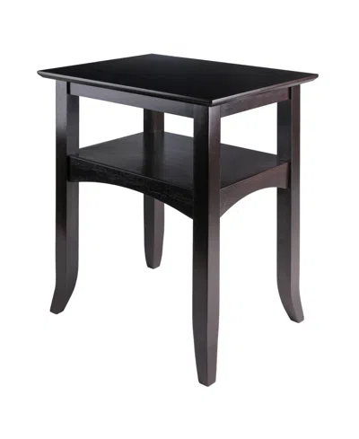 Winsome Camden 25.98" Wood Accent Table In Black