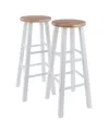 Winsome Element 2-piece Wood Bar Stool Set In Multi