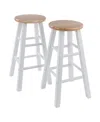 Winsome Element 2-piece Wood Counter Stool Set In Multi