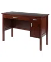 Winsome Emmett 29.53" Wood Writing Desk In Walnut
