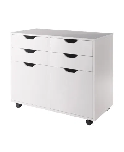 Winsome Halifax 26.3" Wood 2-door Wide Storage Cabinet In White