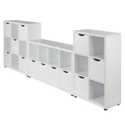 Winsome Julian 3-pc Storage Cabinet Set, White In Natural