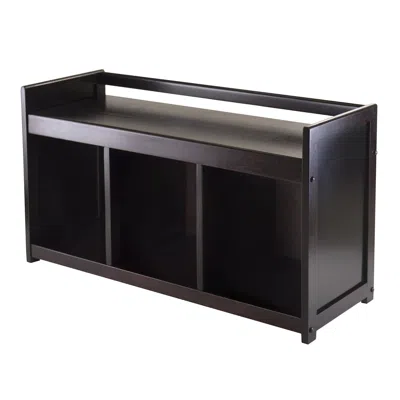 Winsome Wood Addison Storage Bench With 3-section In Brown