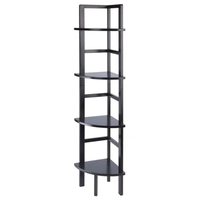 Winsome Wood Aiden Corner Baker's Rack, Coffee In Black