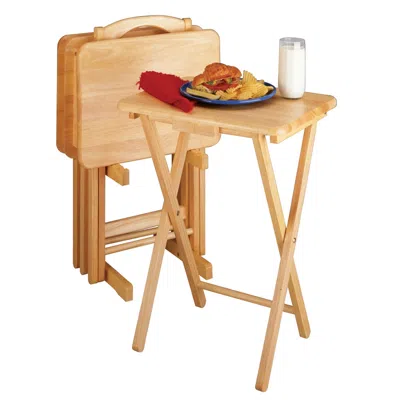 Winsome Wood Alex 5-pc Snack Table Set Natural