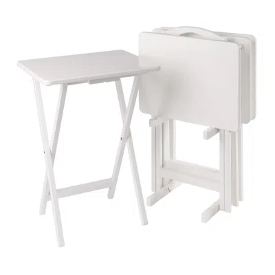 Winsome Wood Alex 5-pc Snack Table Set, White