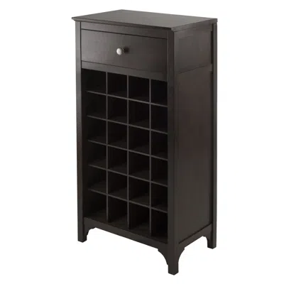 Winsome Wood Ancona Modular Wine Cabinet With One Drawer & 24-bottle