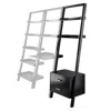 Winsome Wood Bellamy Leaning Shelf W/storage In Black Finish