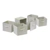 Winsome Wood Capri Set Of 6 Foldable Beige Fabric Baskets