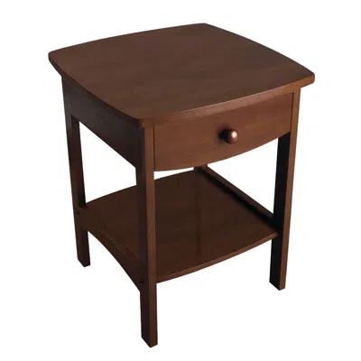 Winsome Wood Claire Accent Table Anitque Walnut Finish
