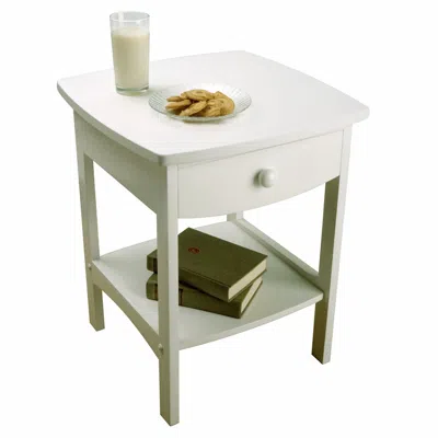 Winsome Wood Claire Accent Table White Finish