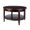Winsome Wood Concord Round Coffee Table With Drawer And Shelf