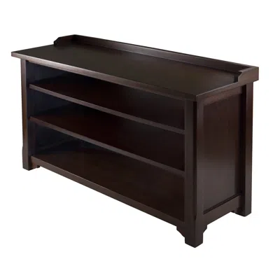 Winsome Wood Dayton Storage Hall Bench With Shelves