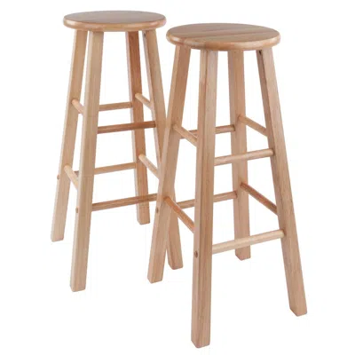 Winsome Wood Element Bar Stools, 2-pc Set, Natural