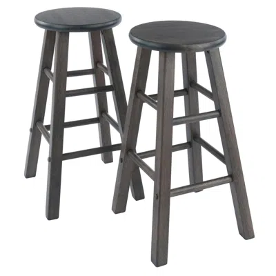 Winsome Wood Element Counter Stools, 2-pc Set, Oyster Gray