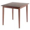 Winsome Wood Groveland Square Dining Table, Shaker Leg, Antique Walnut Finish