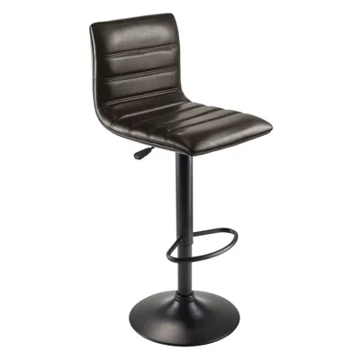 Winsome Wood Holly Air Lift Stool, Triple Stich, L Back, Soft Pu Seat