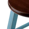 Winsome Wood Ivy 24" Counter Stool Rustic Light Blue W/ Walnut Seat In Multi