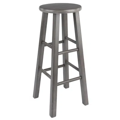 Winsome Wood Ivy Bar Stool, 29", Rustic Gray Finish