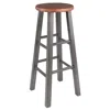 Winsome Wood Ivy Bar Stool 29", Rustic Teak / Gray Finish