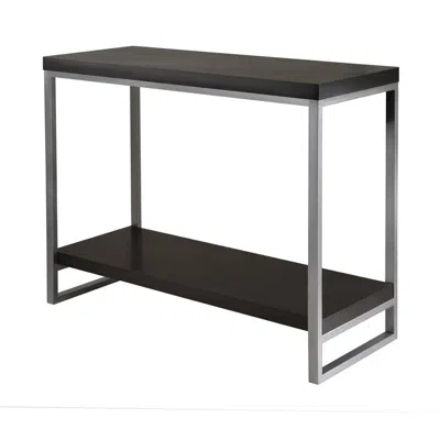 Winsome Wood Jared Console Table, Enamel Steel Tube