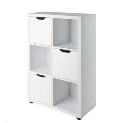 Winsome Wood Julian 3x2 Storage Cabinet, White