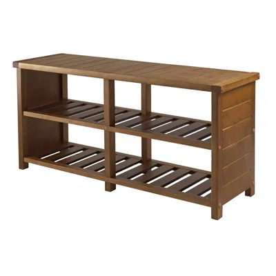 Winsome Wood Keystone Shoe Bench In Brown