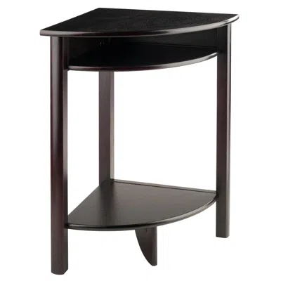 Winsome Wood Liso Corner Table, Cube Storage And Shelf