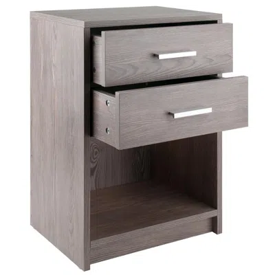 Winsome Wood Molina Accent Table Ash Gray Finish